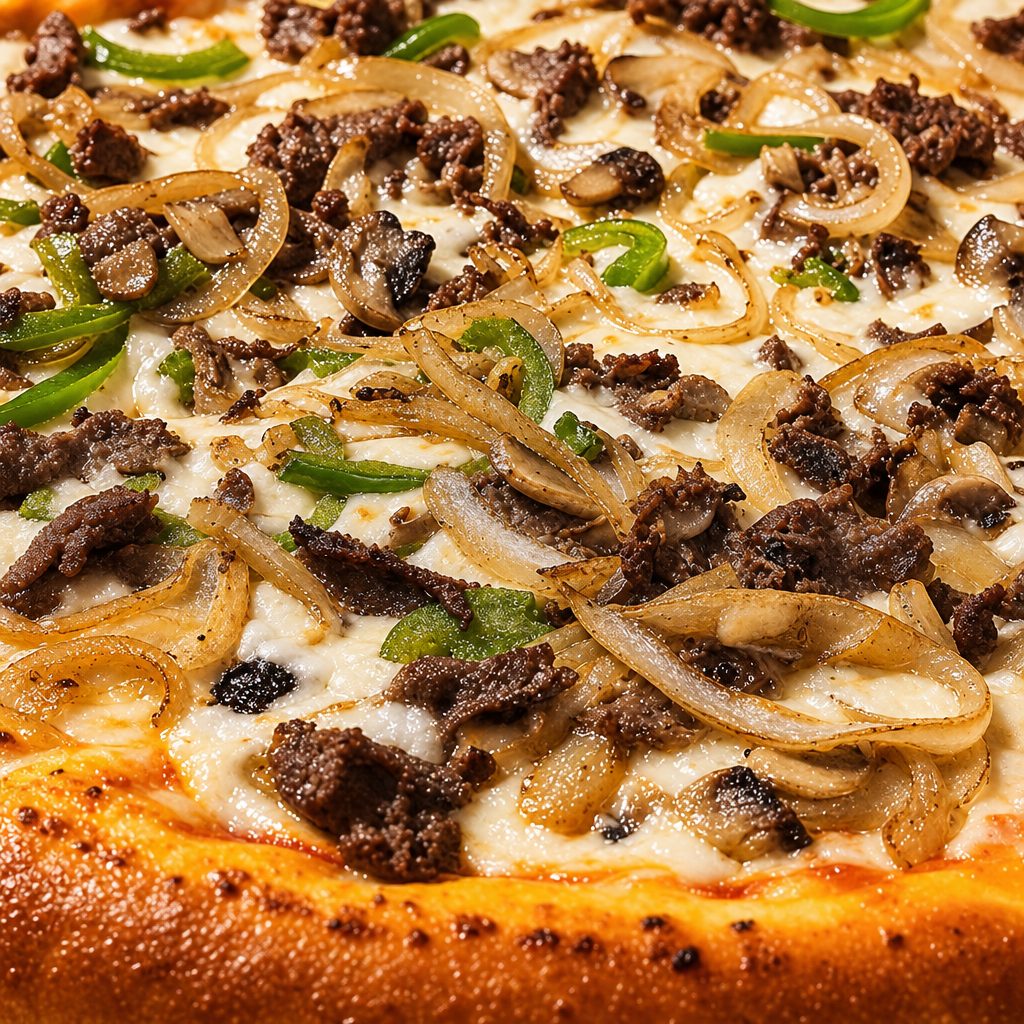 Philly Steak Pizza.